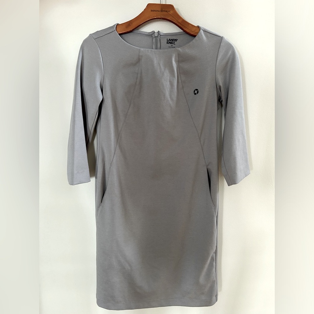 Land's End Chase Bank Uniform 3/4 Sleeve Dress
